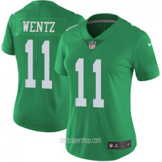 Carson Wentz Philadelphia Eagles Womens Limited Color Rush Green Jersey Bestplayer